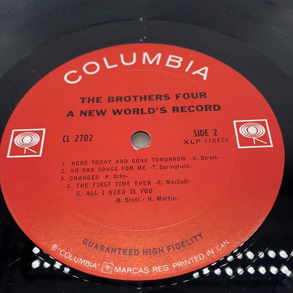 The Brothers Four A New World’s Record Album Vinyl LP Columbia - Picture 8 of 8